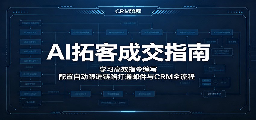 AI拓客成交指南：学习高效指令编写，配置自动跟进链路打通邮件与CRM全流程-一个小目标资源站
