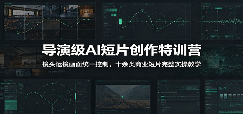 导演级AI短片创作特训营：镜头运镜画面统一控制，十余类商业短片完整实操教学(更新)-小目标云网创