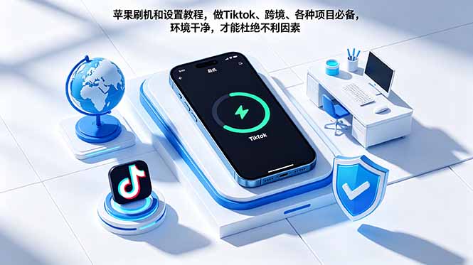 苹果刷机和设置教程，做Tiktok、跨境、各种项目必备，环境干净，才能杜绝不利因素-启微空间