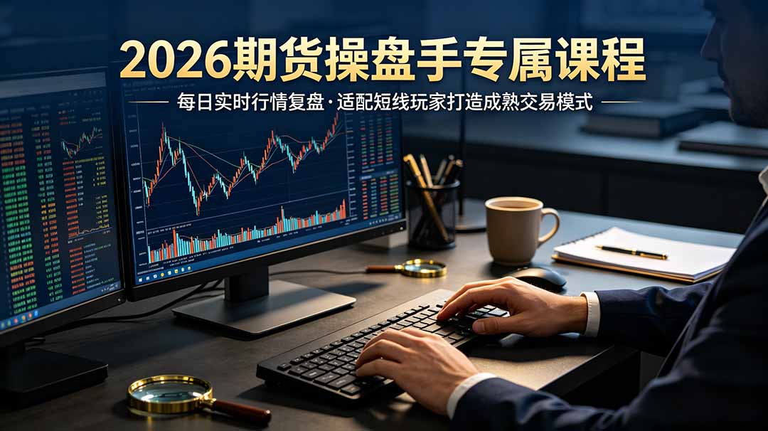 2026期货操盘手专属课程-更新7月11，每日实时行情复盘，适配短线玩家打造成熟交易模式-小目标云网创