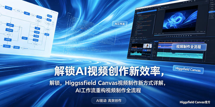 解锁AI视频创作新效率，Higgsfield Canvas视频制作新方式详解，AI工作流重构视频制作全流程-极速搞钱云网创