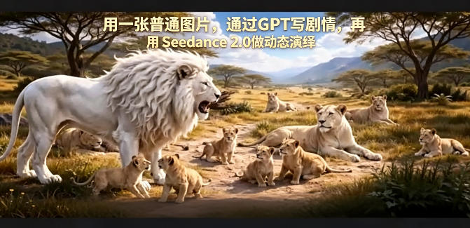 用一张普通图片，通过GPT写剧情，再用Seedance 2.0做动态演绎，居然能生成迪士尼风格搞笑动画-聚星云网创