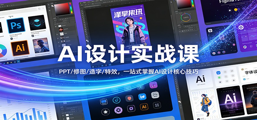 AI设计实战课：PPT/修图/造字/特效，一站式掌握AI设计核心技巧-小目标云网创