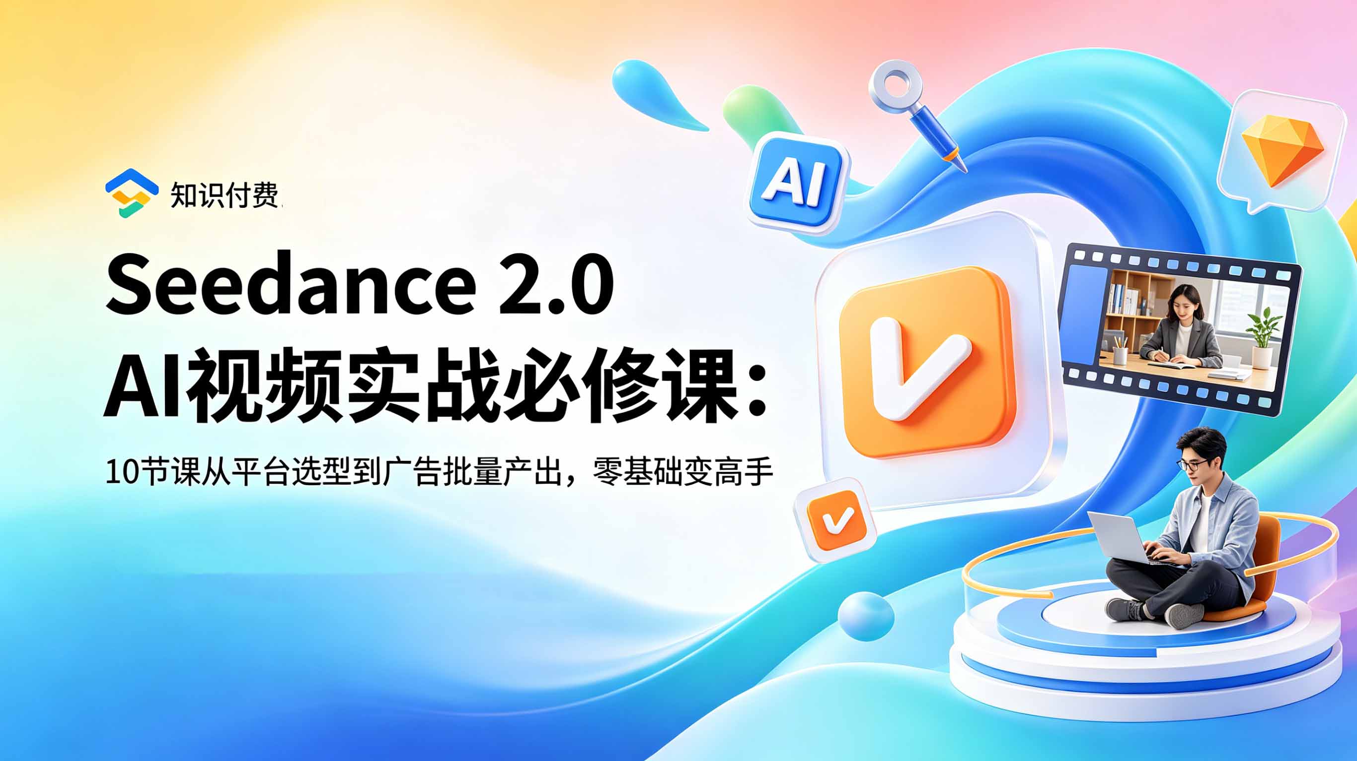 Seedance 2.0 AI视频实战必修课：10节课从平台选型到广告批量产出，零基础变高手-灵感工坊云网创