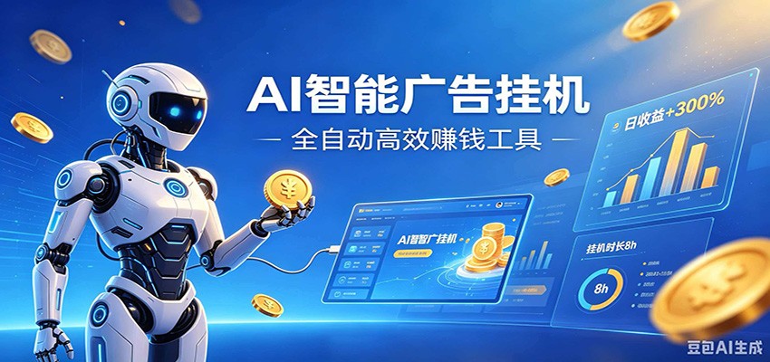 AI智能广告挂机，小白轻松上手，在家自动赚收益-小目标云网创