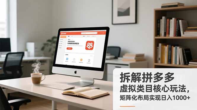 拆解拼多多虚拟类目核心玩法，矩阵化布局实现日入1000+-优优云网创