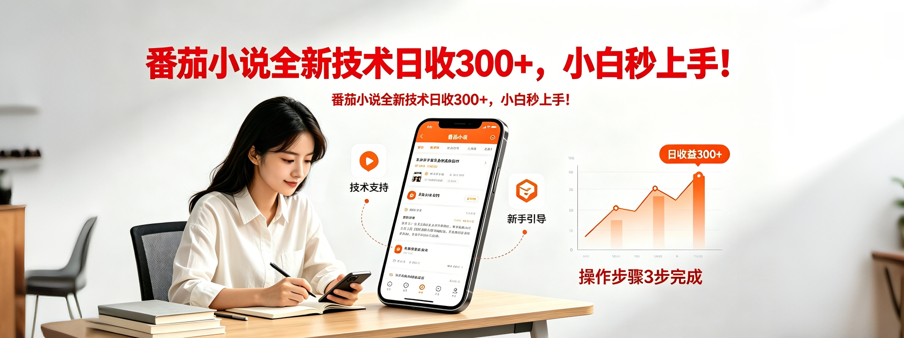番茄小说全新技术全新玩法！无脑日收300+-opc资源站