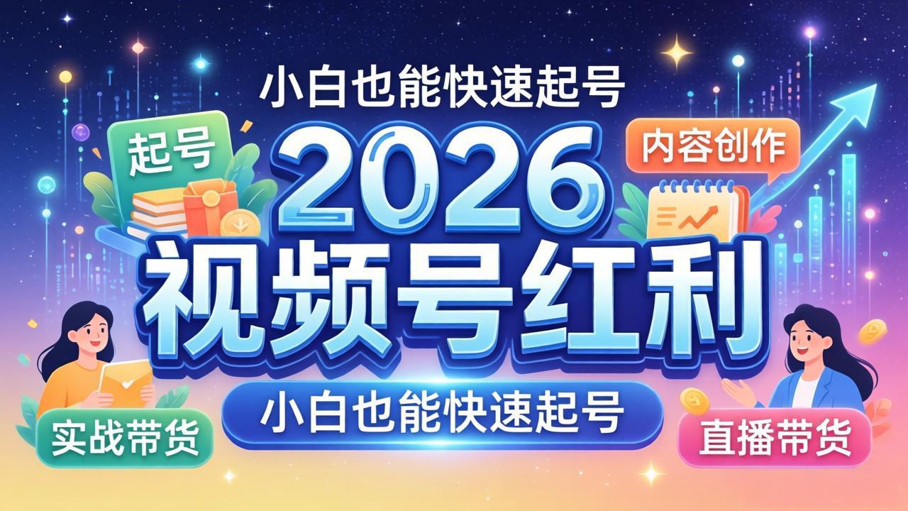 2026视频号红利实战营，大佬亲授起号、内容、直播、IP、投流、私域、矩阵全套落地打法-小目标云网创