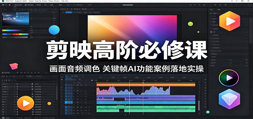 剪映高阶必修课：画面音频调色，关键帧AI功能案例落地实操-A7徐多钱网创