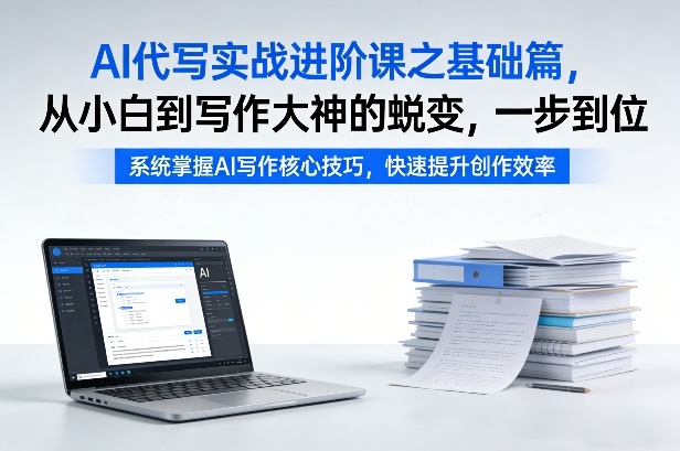 AI代写实战进阶课之基础篇，从小白到写作大神的蜕变，一步到位【揭秘】-小目标云网创