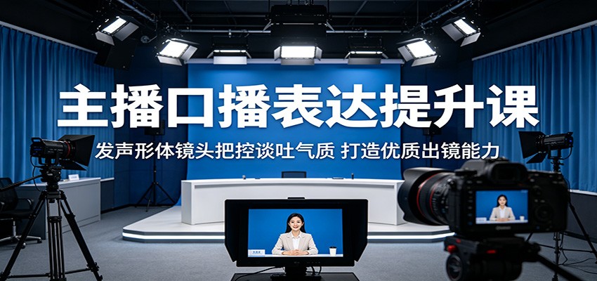 主播口播表达提升课：发声形体镜头把控谈吐气质，打造优质出镜能力-启微空间