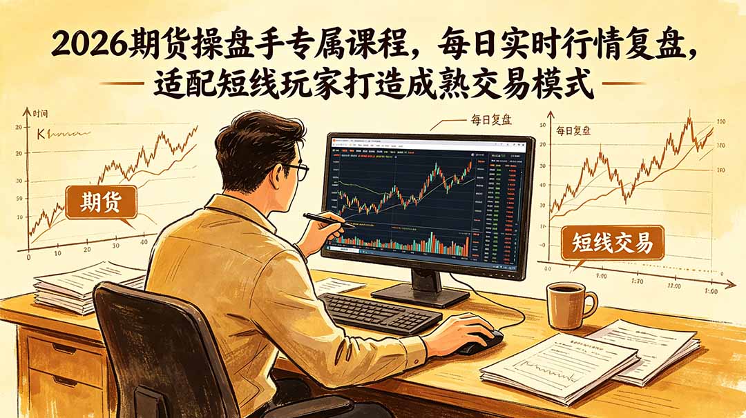 2026期货操盘手专属课程-更新6月,每日实时行情复盘,适配短线玩家打造成熟交易模式-小目标云网创