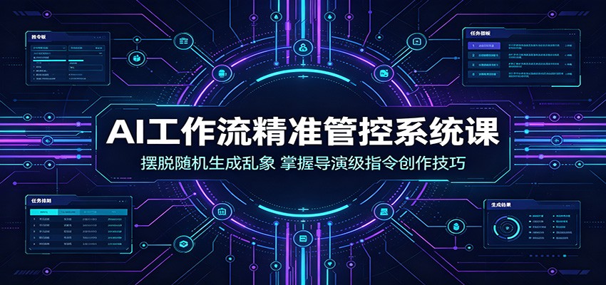 AI工作流精准管控系统课：摆脱随机生成乱象，掌握导演级指令创作技巧-小目标云网创