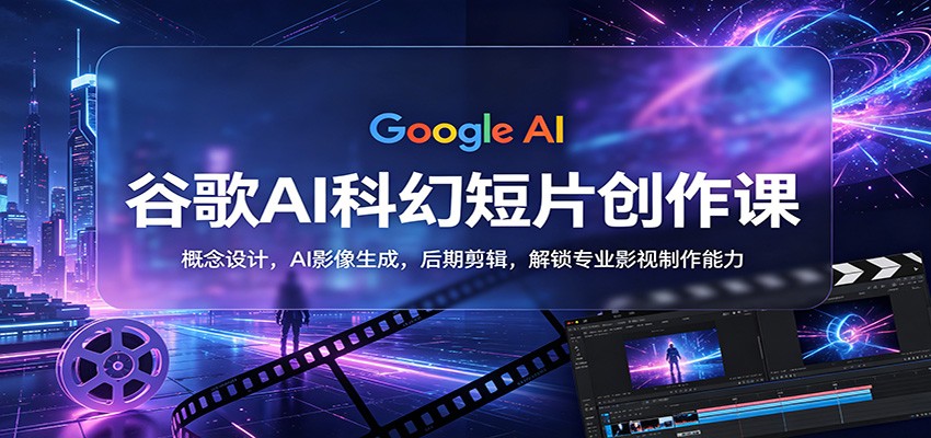 谷歌AI科幻短片创作课：概念设计，AI影像生成，后期剪辑，解锁专业影视制作能力-小目标云网创