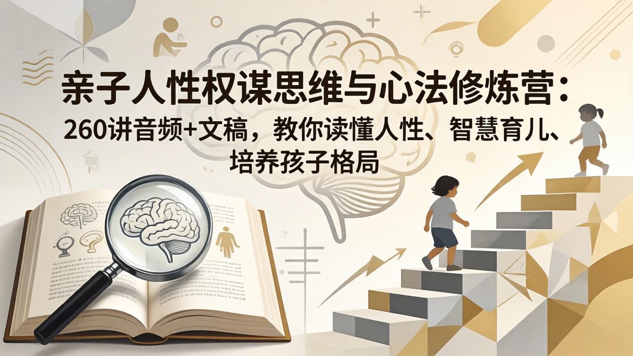 亲子人性权谋思维与心法修炼营：260讲音频+文稿，教你读懂人性、智慧育儿、培养孩子格局-小目标云网创