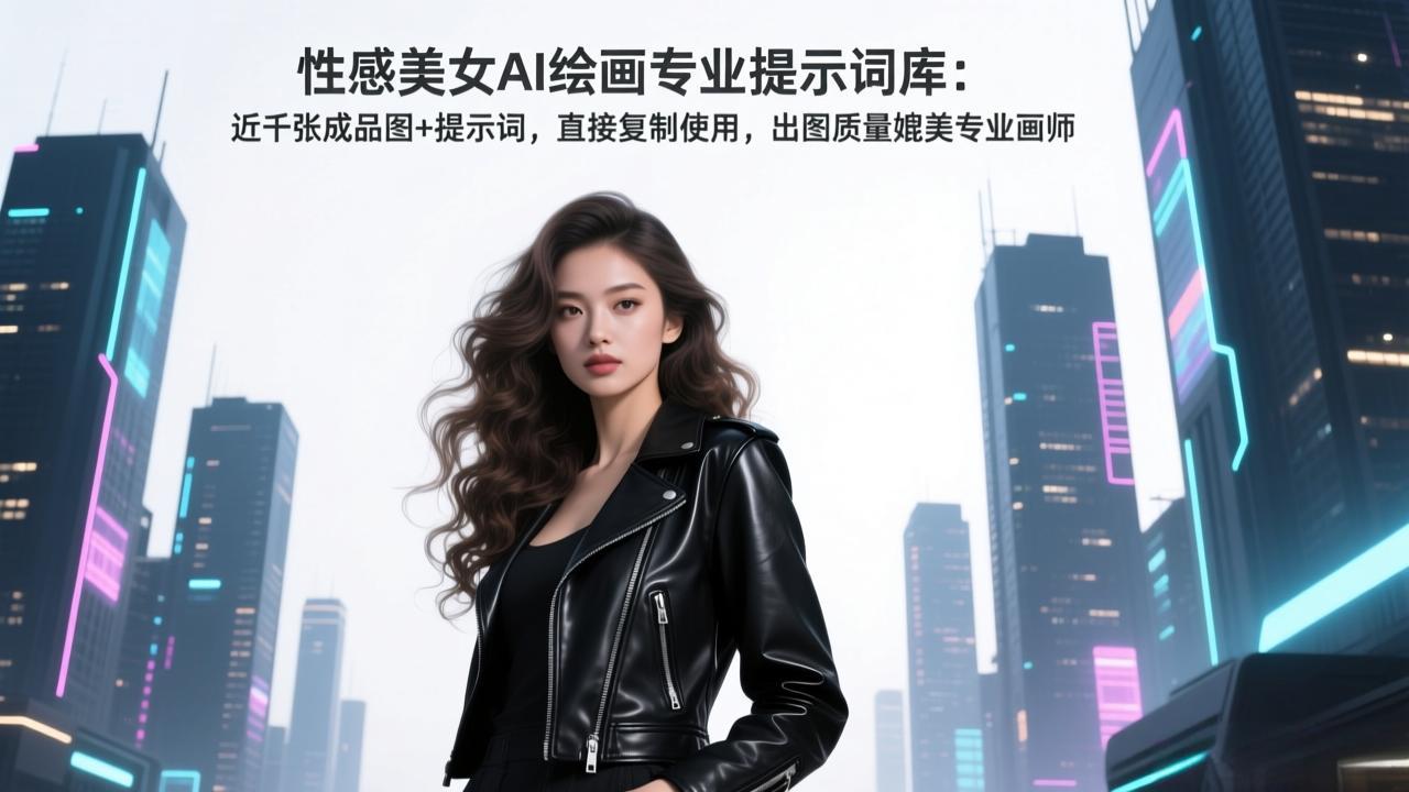性感美女AI绘画专业提示词库：近千张成品图+提示词，直接复制使用，出图质量媲美专业画师-小目标云网创