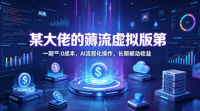 某大佬的薅流虚拟版第一期丨0成本，AI流程化操作，长期被动收益-个创网云网创