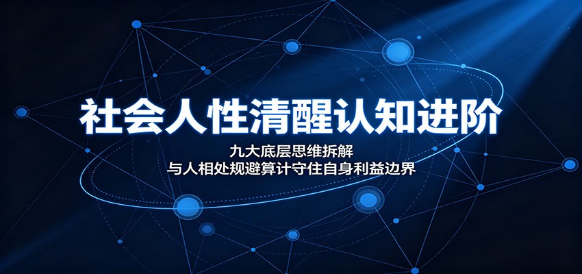 社会人性清醒认知进阶：九大底层思维拆解，与人相处规避算计守住自身利益边界-小目标云网创
