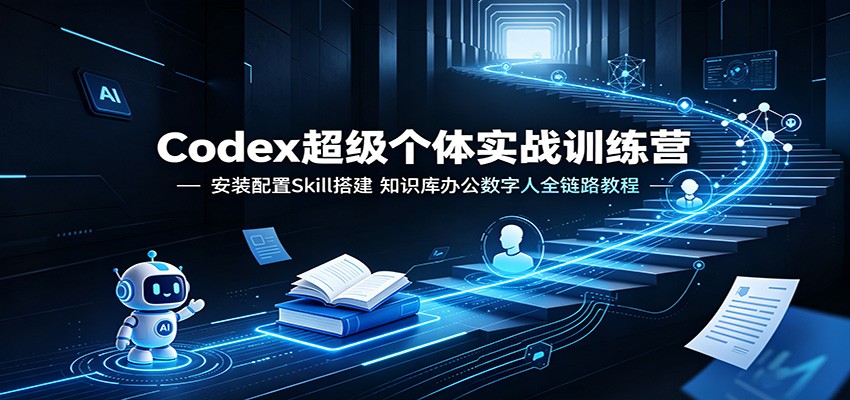 Codex超级个体实战训练营：安装配置Skill搭建，知识库办公数字人全链路教程-小目标云网创