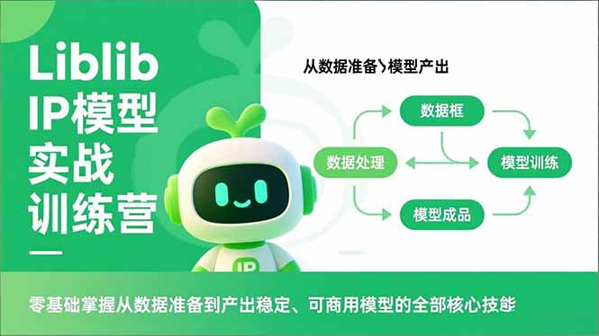 Liblib IP模型实战训练营，零基础掌握从数据准备到产出稳定、可商用模型的全部核心技能-百科网赚