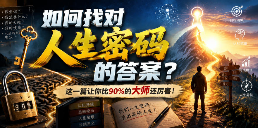 付费文章:如何找对人生密码的答案?这一篇让你比90%的大师还厉害!-灵感工坊云网创