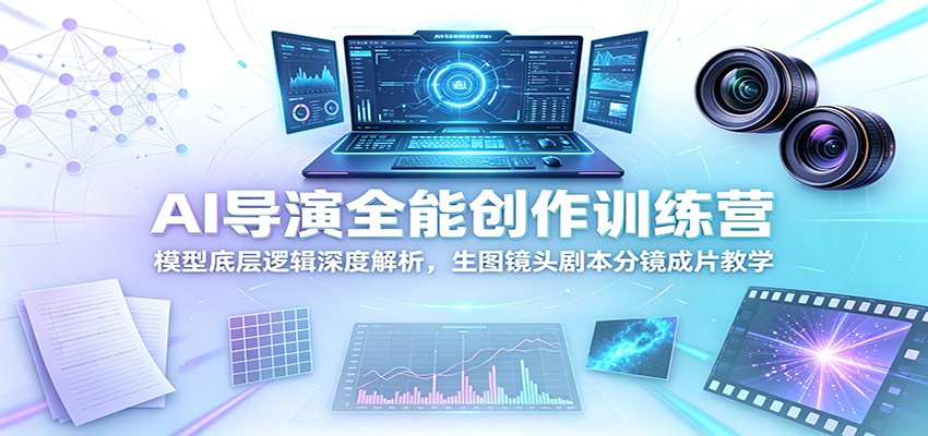 AI导演全能创作训练营:模型底层逻辑深度解析,生图镜头剧本分镜成片教学-小目标云网创