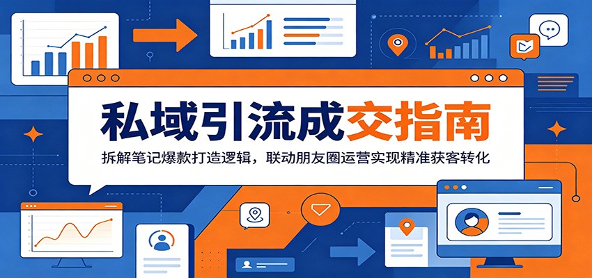 私域引流成交指南：拆解笔记爆款打造逻辑，联动朋友圈运营实现精准获客转化-opc资源站