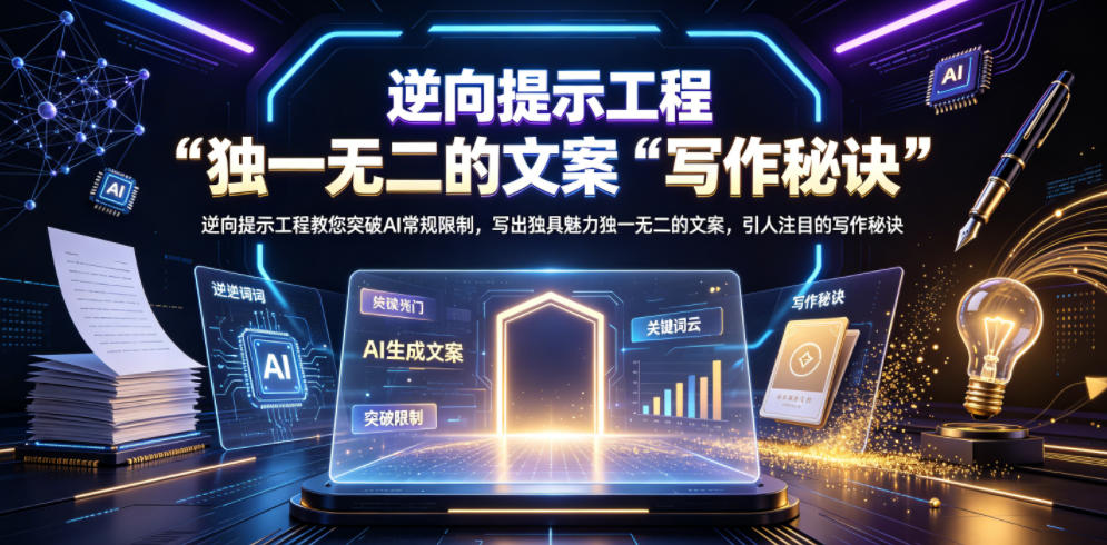 逆向提示工程教您突破AI常规限制，写出独具魅力独一无二的文案，引人注目的写作秘诀【原创双语字幕】-小目标云网创