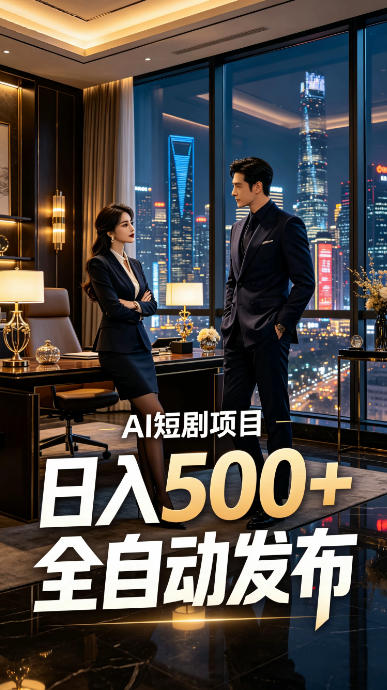 快手AI短剧自动发布，矩阵批量运营变现，轻资产副业项目，日入500+【揭秘】-小目标云网创