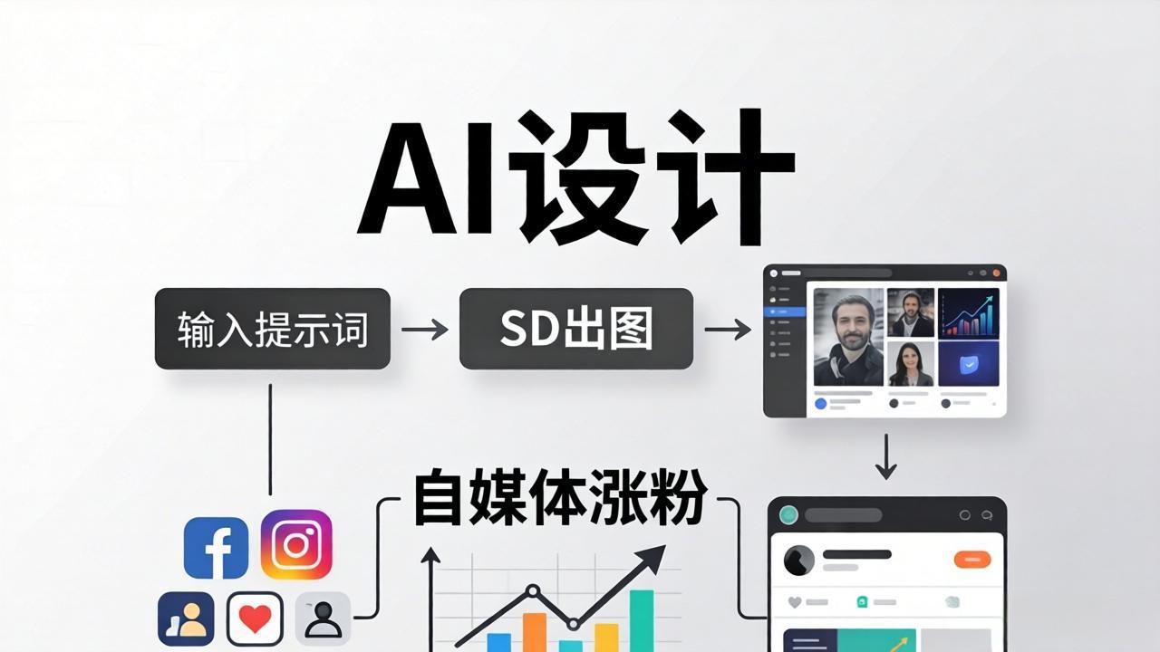 人人都是AI设计师：SD出图+自媒体涨粉一站教学，告别图文素材焦虑，AI设计让你轻松避开内卷-网创联盟云网创
