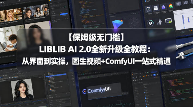 【保姆级无门槛】LIBLIB AI 2.0全新升级全教程：从界面到实操，图生视频+ComfyUI一站式精通-opc资源站