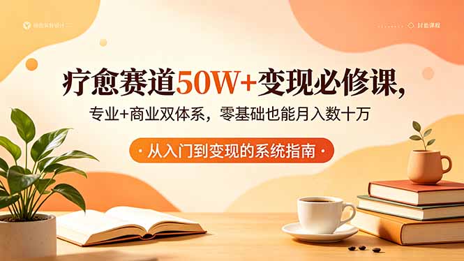 疗愈赛道50W+变现必修课，专业+商业双体系，零基础也能月入数十万-创富资源库云网创