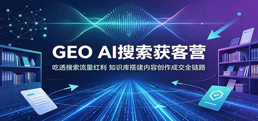 GEO AI搜索获客营：吃透搜索流量红利，知识库搭建内容创作成交全链路-小目标云网创