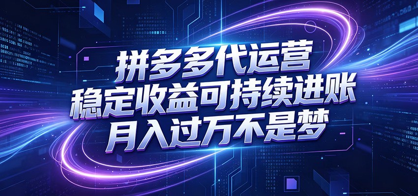 拼多多代运营，小白也能轻松月入过万，真实运营数据可查，全托管代运营-小目标云网创