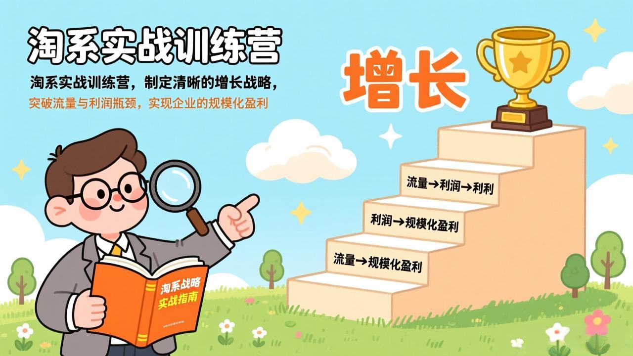 淘系实战训练营，制定清晰的增长战略，突破流量与利润瓶颈，实现企业的规模化盈利-小目标云网创